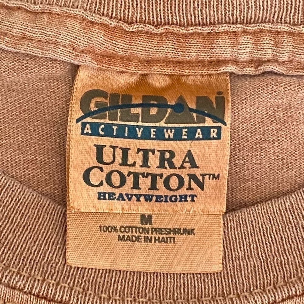 GILDAN Heavy Weight Cotton Hyannisport Massachusetts Tee Rustic Orange Size M - Picture 6 of 6